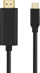 Avizar HDMI-184K-USBC HDMI male - USB-C male 2m Μαύρο Avizar HDMI-184K-USBC HDMI male - USB-C male 2m Μαύρο