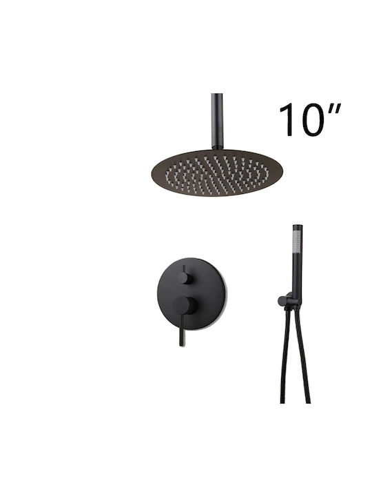 Contemporary Bathroom Mixing Shower Shower Faucet Black