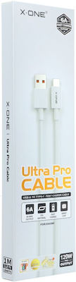 X-One Ultra Pro USB 2.0 Cable USB-C male - USB-A 120W Black 1m