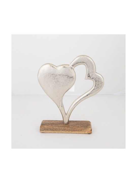 Set of Decorative Hearts made of Wooden 752-28556 22x5x27cm 2pcs