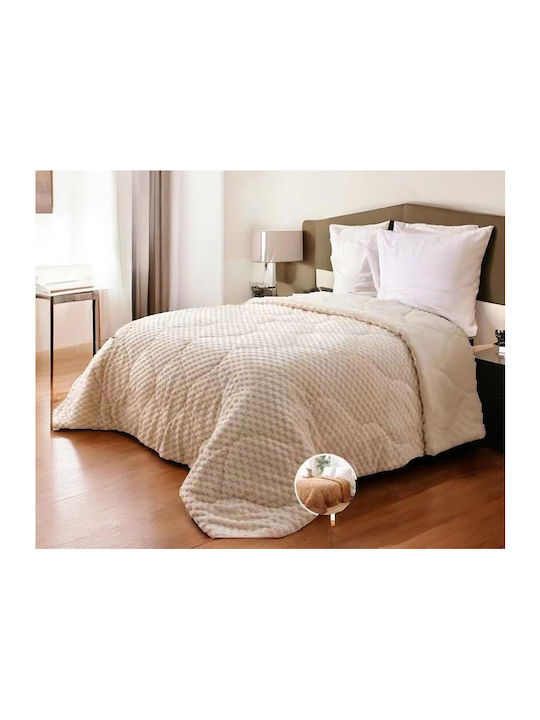 Linea Home Κουβερτοπάπλωμα Υπέρδιπλο 220x240εκ. Εκρού