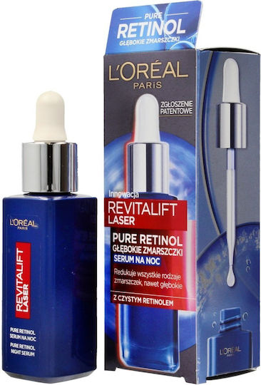 L'Oreal Paris Revitalift Laser Night Anti-Aging Serum Gesicht mit Retinol & Hyaluronsäure für Strahlkraft & Straffung 30ml