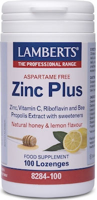 Lamberts Zinc Plus 100 μασώμενες ταμπλέτες Honey Lemon