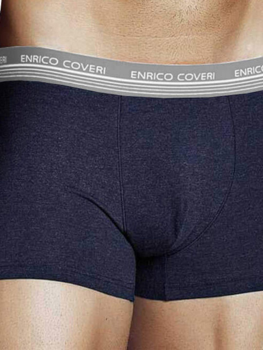 Enrico Coveri Herren Boxershorts Navy, Grey 1Pa...