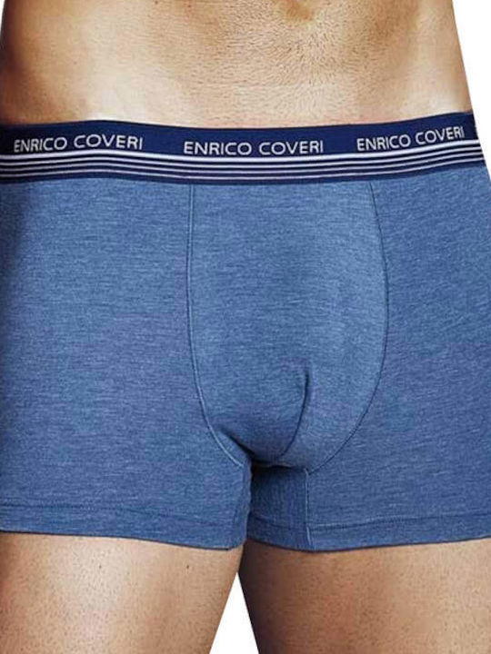 Enrico Coveri Herren Boxershorts Blue 1Packung