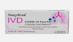 Singclean IVD Covid-19 Test (Colloidal Gold Method) 1pcs Self-Diagnostic Test for Rapid Detection Antigens with Nasal Sample