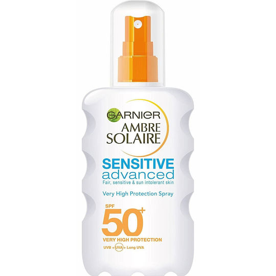 Ambre Solaire Sensitive Advanced Produs Cu Protecție Solară Pentru Corp SPF50+ Spray 200ml
