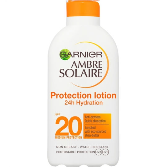 Ambre Solaire 24h Hydration Αντηλιακό Γαλάκτωμα Σώματος SPF20 200ml