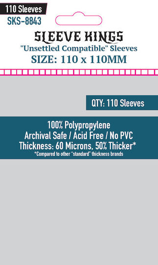 Sleeve Kings Card Sleeves Standard Size 110τμχ Διάφανες