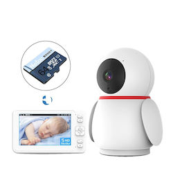 Comunicare pentru bebeluși Wireless 1080P Baby Monitor, 360? Rotation with 5" HD Screen, Motion Detection, 1Kits Add 64GB card