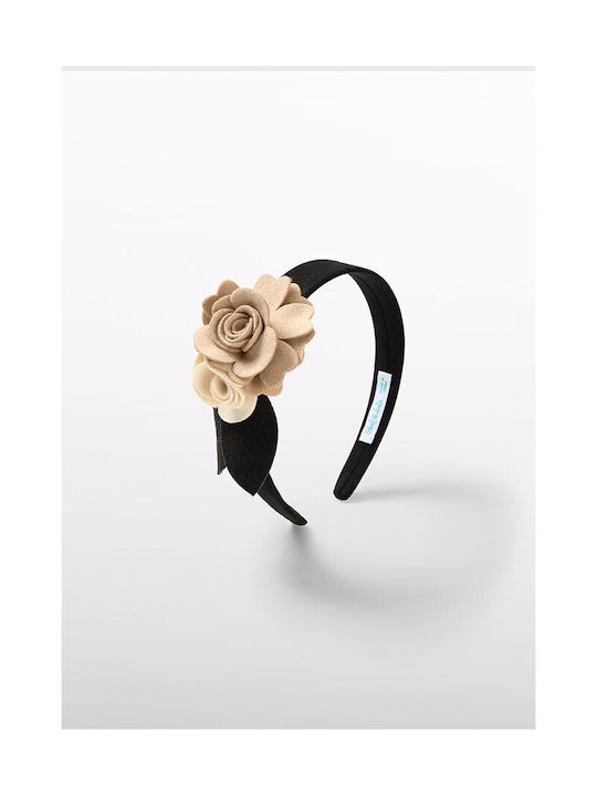 Abel & Lula Black Kids Headband with Flower