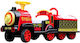 Copil Electric Masina Două locuri cu Telecomanda Electric Flippy Car, Train Type with Detachable Wagon Roșu
