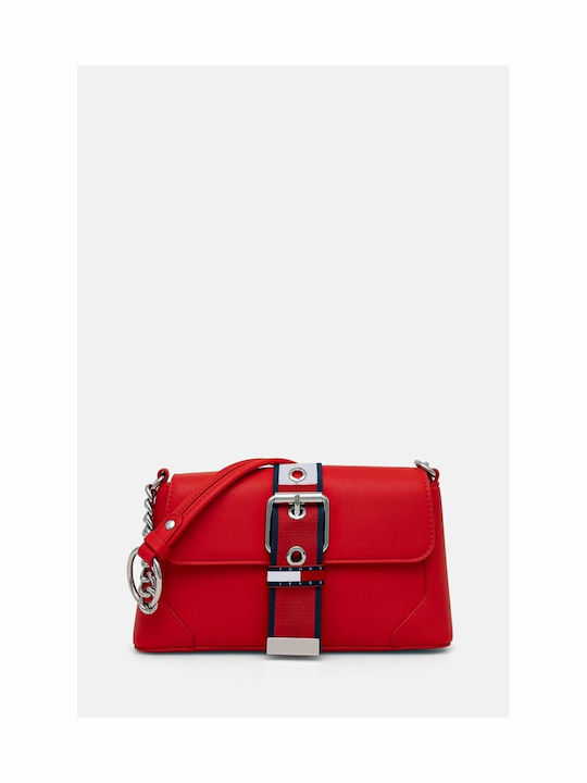 Tommy Hilfiger Damen Tasche Schulter Rot