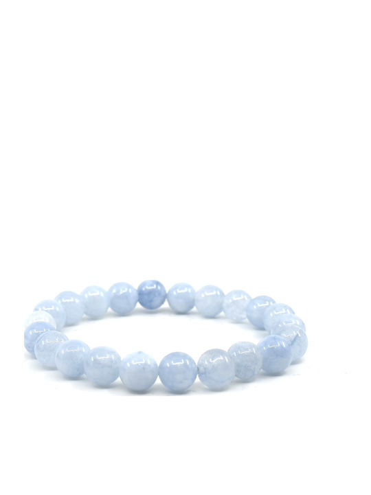 Aqua Elastisches Armband mit Natürlichen Amethy...