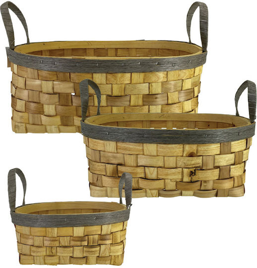 Marhome Комплект декоративни кошници Gray 3бр 05-00-94413