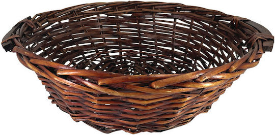 Marhome Coș decorativ Lemn cu mânere Brown 40x40x14buc