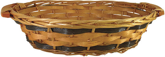 Marhome Dekorativer Korb Hölzernes mit Griffen Braun 50x40x13cm