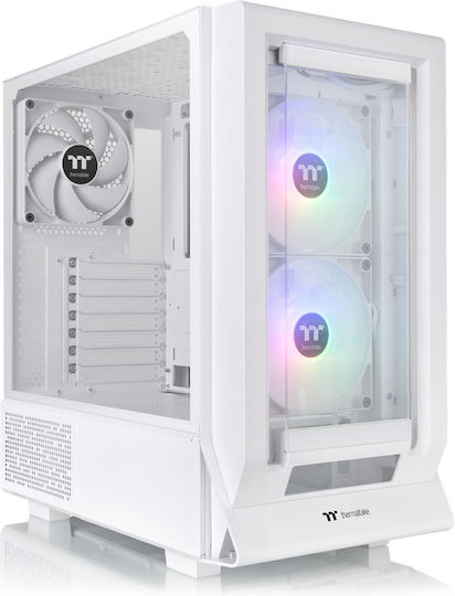 Thermaltake Ceres 350 MX Gaming Midi Tower Κουτί Υπολογιστή με Πλαϊνό Παράθυρο και RGB Φωτισμό Snow White