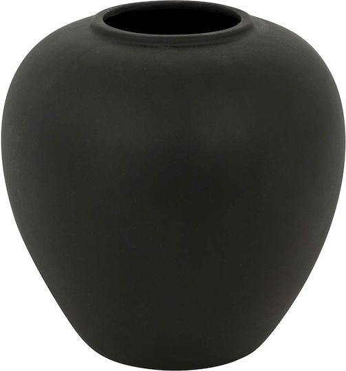 Atmosphera Διακοσμητικό Βάζο Κεραμικό Rily Μαύρο Φ22xΥ22cm