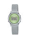 Casio Digital Watch Chronograph Battery with Silver Metal Bracelet