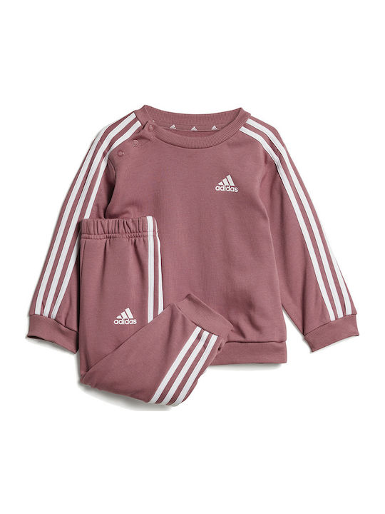 Παιδικό Σετ Φόρμας Ροζ 3τμχ Essentials 3-stripes