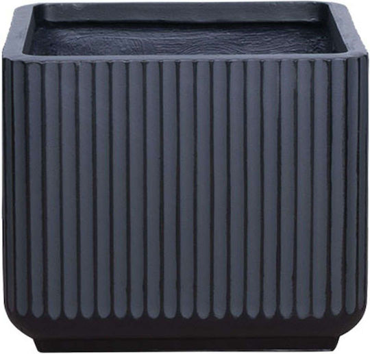 Marhome Planter Fiberglass Black 34x34x30cm.