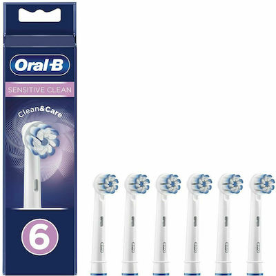 Oral-B Sensitive Clean Ανταλλακτικές Κεφαλές για Ηλεκτρική Οδοντόβουρτσα 6τμχ