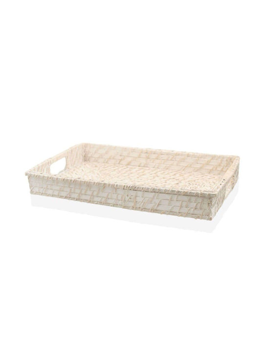 Aberto Design Dreptunghiular Tavă de Servire cu Mânere în Culoare Bej 31cm 1buc