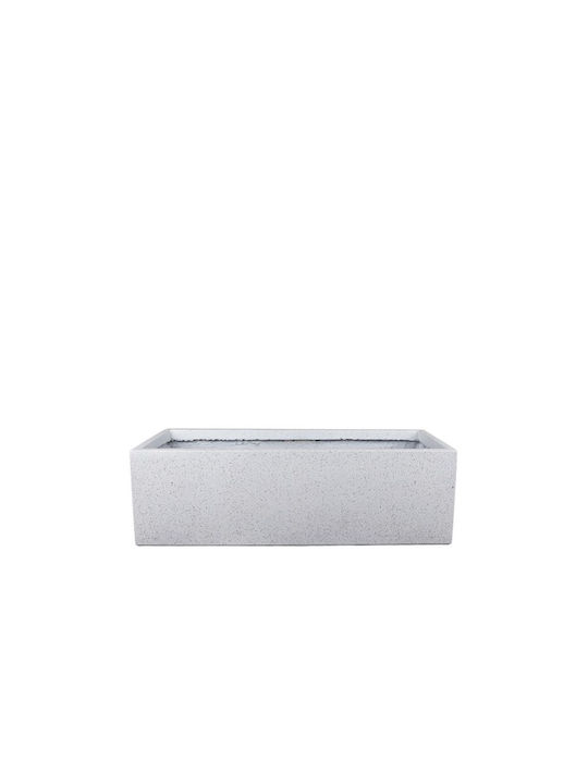 Marhome Planter Box Plastic White 70x25x23cm.