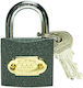 Padlock Brass with Key 25mm Gray 1pcs