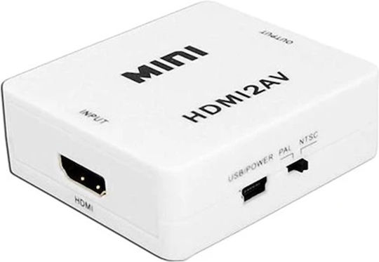 Inne Converter HDMI female to RCA female White 1pcs ZLA0987LX