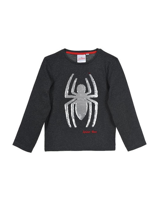 Superheroes Kids Blouse Long Sleeve Grey