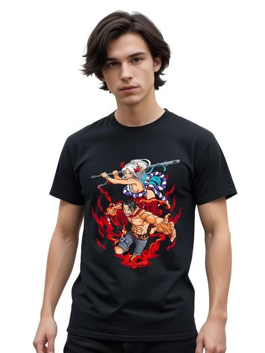 T-shirt Are Ace & Yamato Gear 5 One Piece Pop Culture Black