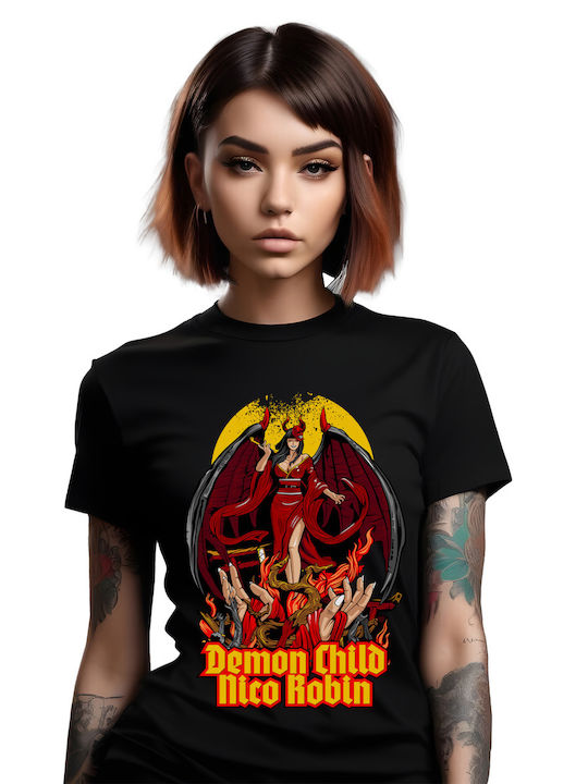 T-shirt Demon Child Nico Robin Pop Culture Black