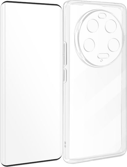 Carcasă Avizar Xiaomi 13 Ultra Gel din Silicon Sticlă Templată 9H Negru