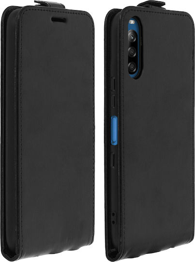 Калъф Sony Xperia L4 Вертикален Флип С Държач За Карти Черен