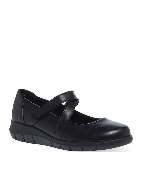 Pantofi balerini pentru femei cu Bareta in Negru Culori 10430021.B