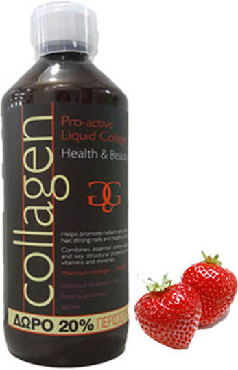 Total Health Solutions Pro-active Liquid Collagen with Vitamin C 600ml Strawberry