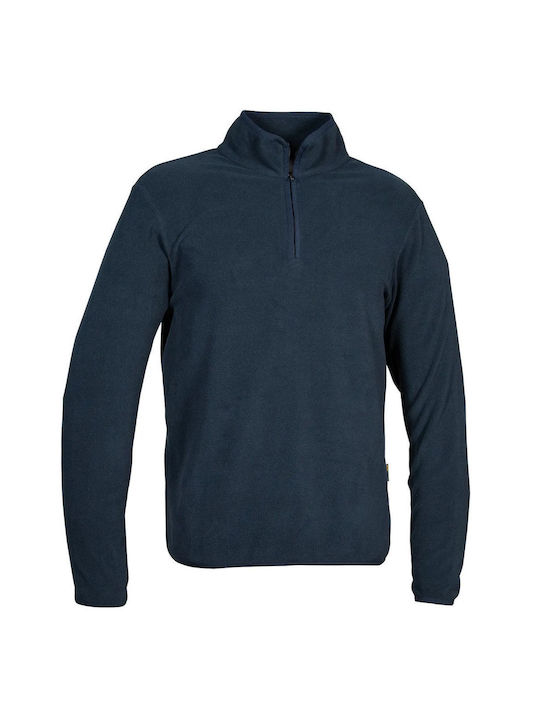 Cofra Long Sleeve Work Sweatshirt Navy Blue Fleece