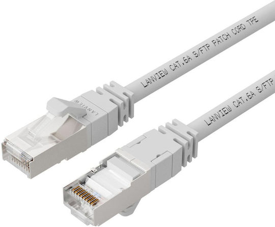 Lanview S/FTP Kat.6a Ethernet-Netzwerkkabel 0.5m Weiß 1Stück