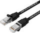 Lanview U/UTP Cat.6a (Gigabit) Καλώδιο Δικτύου Ethernet 25m Μαύρο
