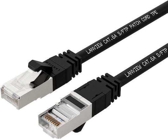Lanview S/FTP Cat.6a Ethernet Network Cable 3m Black 1pcs