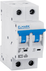 Elmark Automatic Circuit Breaker 32A Double-pole 41232C