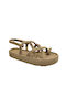 Twist Damen Flache Sandalen Camel