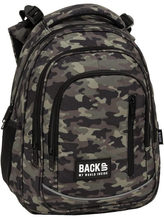 BackUP School Bag Backpack Junior High-High School in Green color