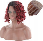 Carnival Wig Curly Red 40cm