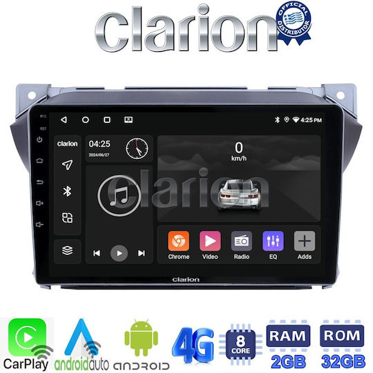 Clarion Ηχοσύστημα Αυτοκινήτου για Suzuki Alto 2009>2016 (Bluetooth/USB/WiFi/GPS/Apple-Carplay/Android-Auto) με Οθόνη Αφής 9"