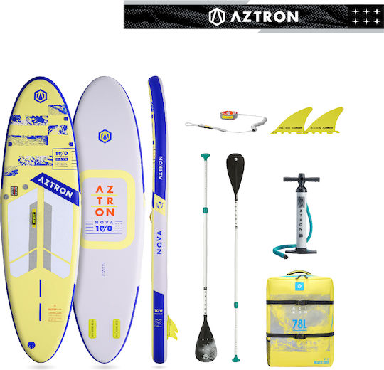 Aztron Nova 10'0'' Твърда Дъска SUP с Дължина 3.05m Жълта