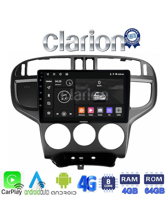 Clarion Auto-Audiosystem für Hyundai Matrix 2001 > 2011 (Bluetooth/USB/WiFi/GPS/Apple-Carplay/Android-Auto) mit Touchscreen 9"