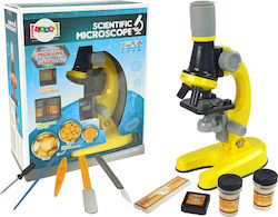 Microscope For The Scientist Educational Set 100x 400x 1200x Mikroskop für 8+ Jahre Gelb